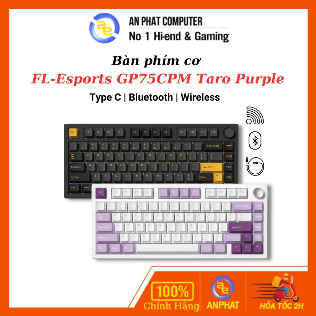 Bàn phím cơ FL-Esports GP75 Mạch Xuôi Hotswap Led RGB