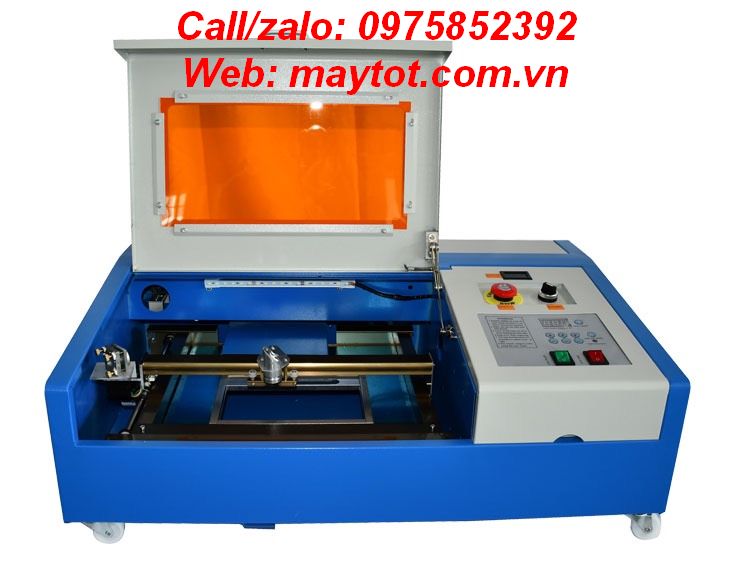 Máy cắt khắc laser model YH-3020 khắc tem trên vật liệu phi kim loại như tem sừng bò, gỗ, con dấu nhựa đỏ,pha lê,..