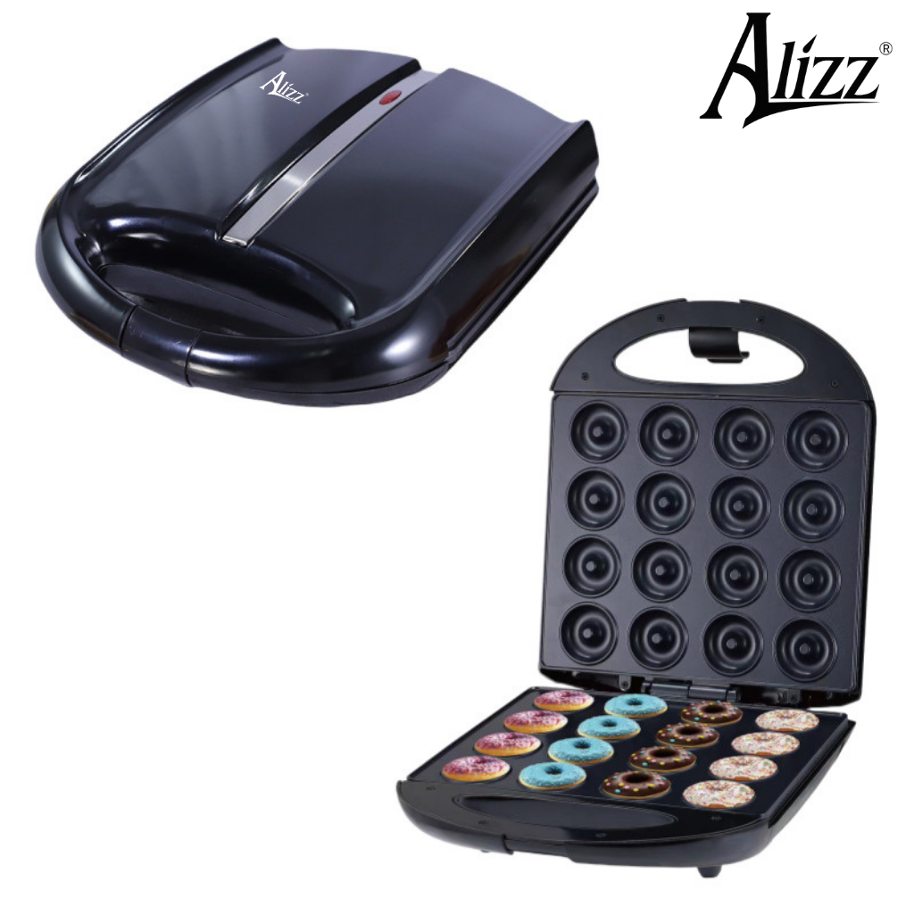 Máy làm bánh Alizz khuôn donut 16 bánh công suất 1400w - Bảo hành 12 tháng