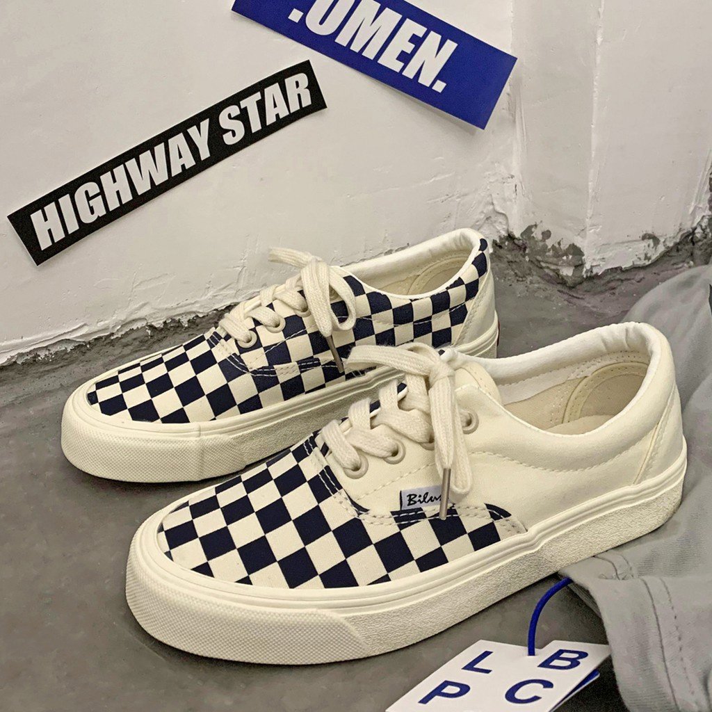 Giày Vans Các Màu Hot , Giày Thể Thao Sneaker Vans caro buộc dây