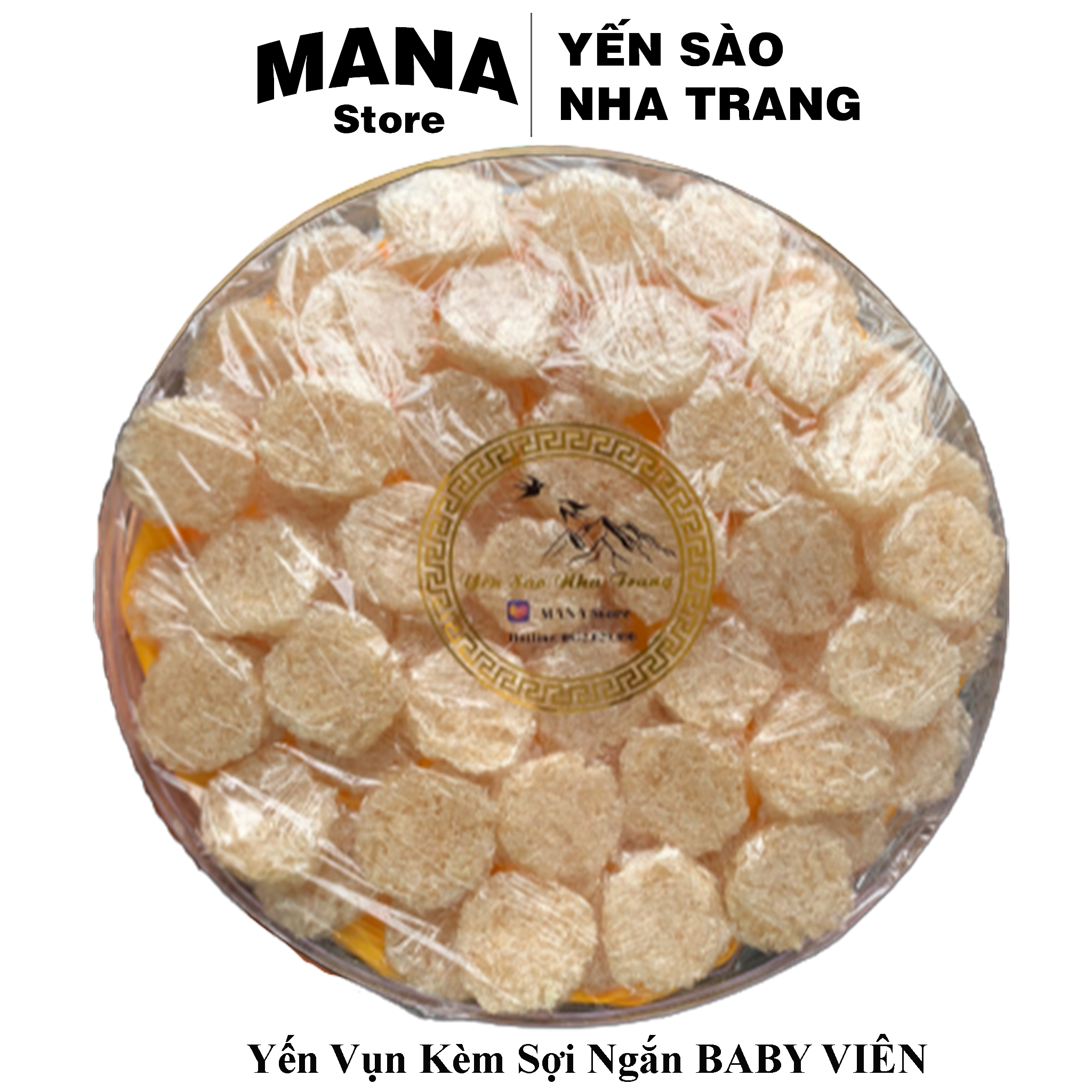 Yến baby yến vụn xơ mướp sợi ngắn viên yến sào nha trang khánh hoà 100g mana store huệ tây