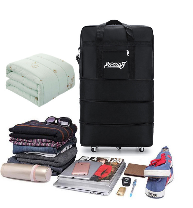 Túi Hành Lý Có Thể Gập Lại Để Đi Công Tác Du Lịch 5 bánh xe Sporot mở rộng tầng ngăn kéo 3 Size xếp gọn tiện lợi VCVB7