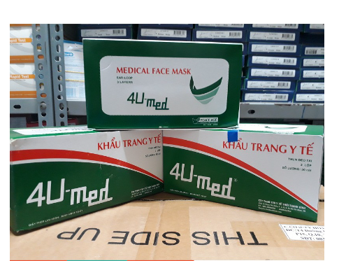 KHẨU TRANG Y TẾ 3 LỚP 4U-MED