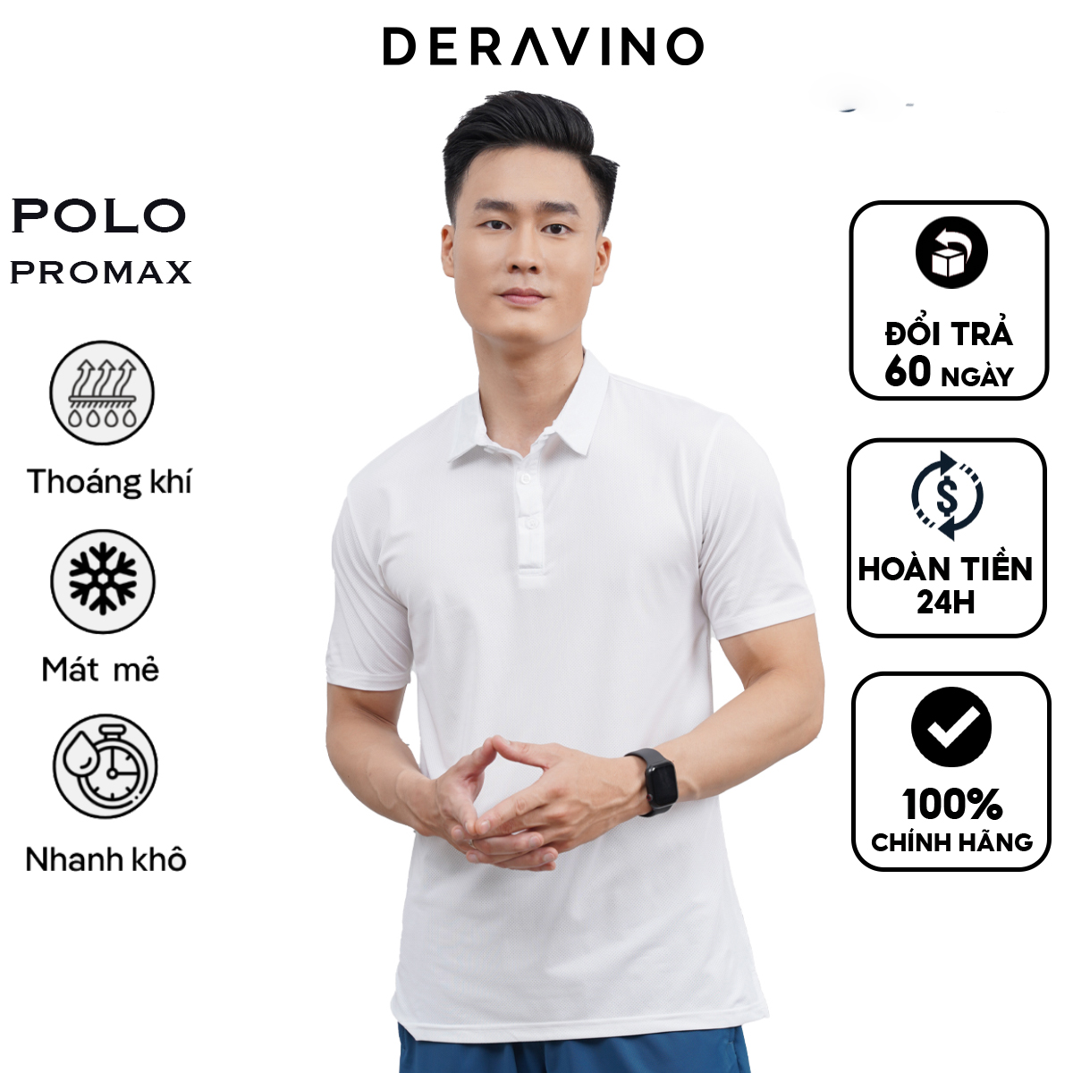 Áo Polo Nam Thể Thao, Áo Thun Nam Cổ Bẻ GPL01 Chất Coolmate Mát Lạnh Thấm Hút Cực Tốt Kiểu Dáng Basic Form Regular Fit