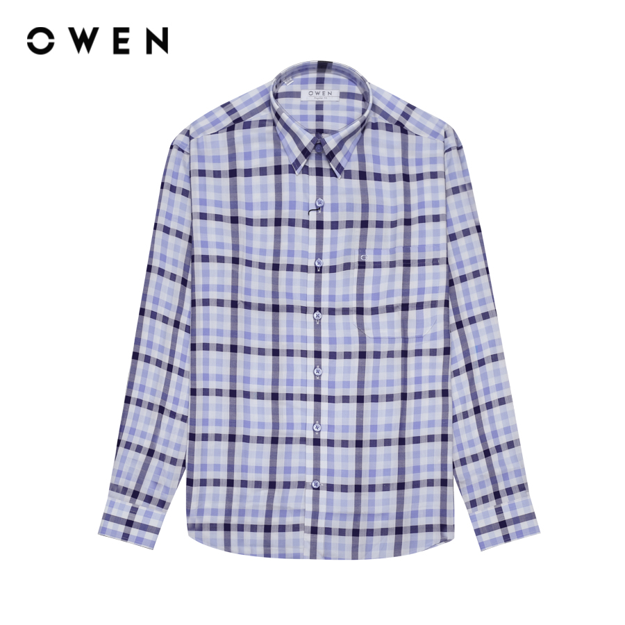[SIZE 38] OWEN - Áo sơ mi dài tay Regular Fit AR22556DT màu Đen chất liệu Bamboo-Microfiber