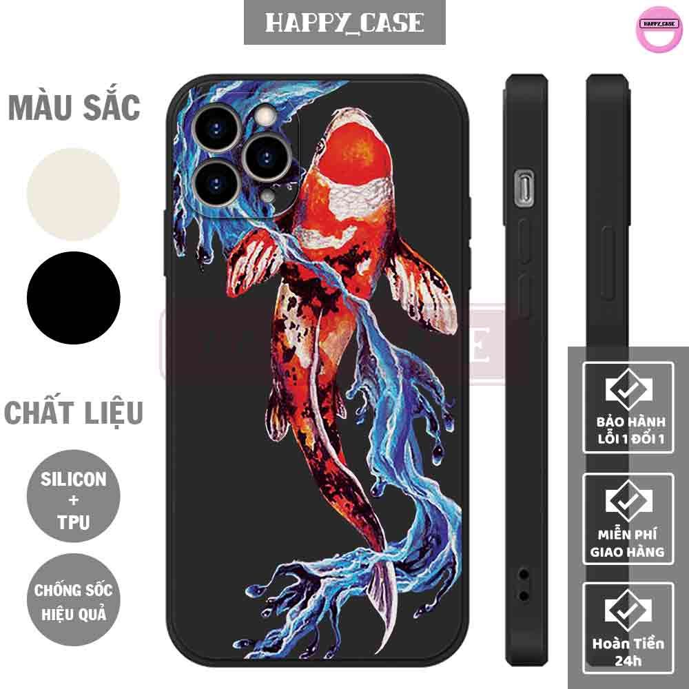 Ốp iphone sn2182 hình cá sóng nhật chống sốc iphone happy case