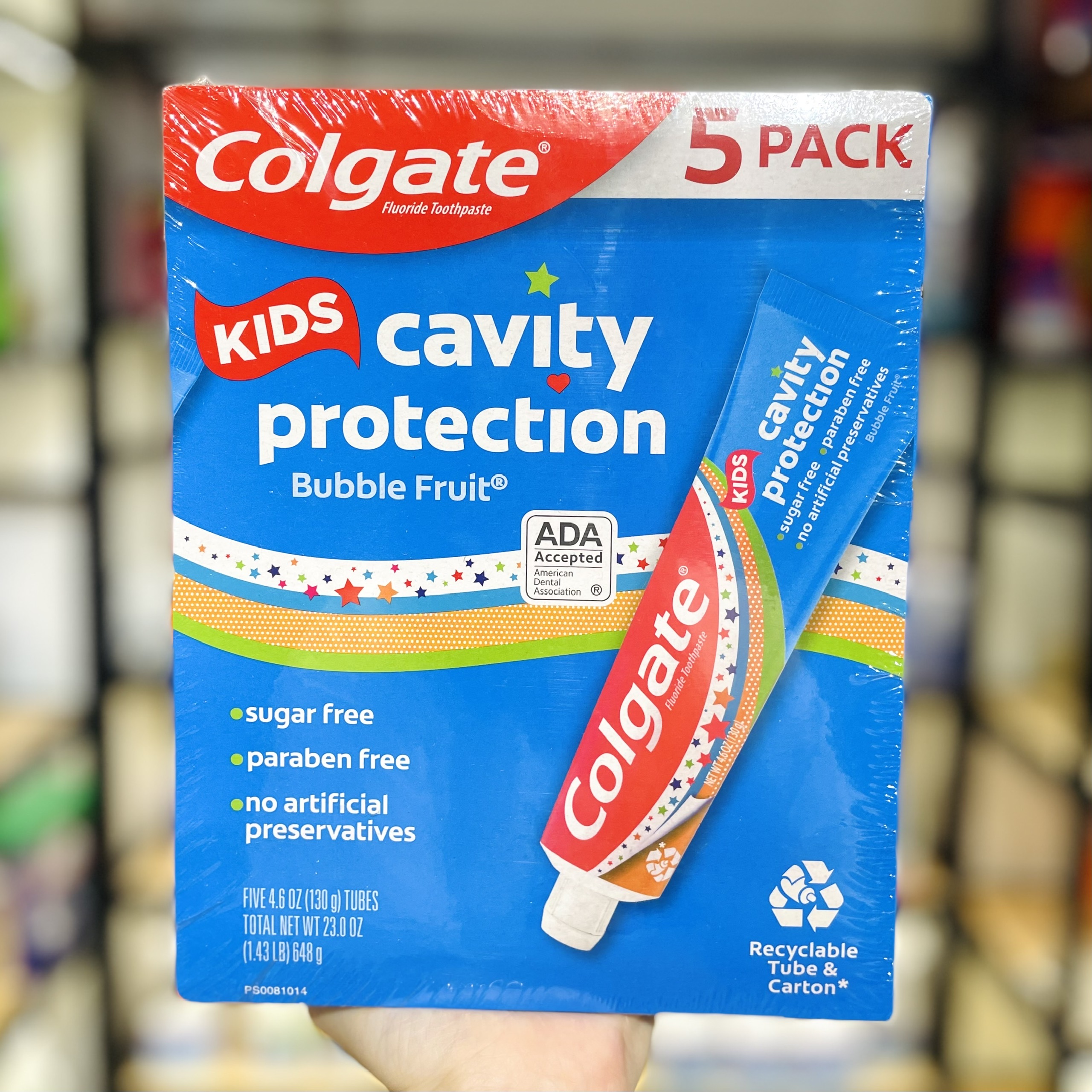 [Imported Goods] Set of 5 Colgate Kids Cavity Protection Toothpaste for Children 130Gx5
