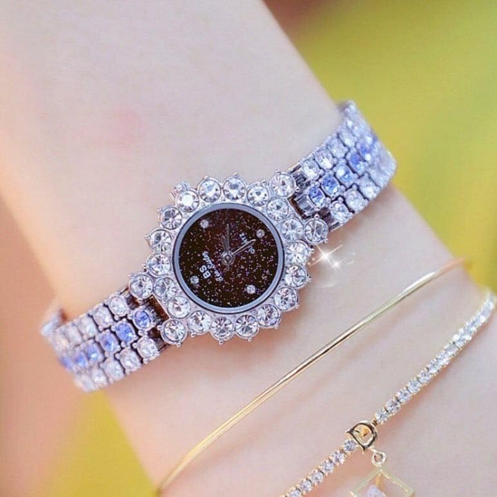 [Hàng Loại 1] Đồng Hồ Nữ BS Bee Sister Dây Thép Mặt Tròn Đính Đá Cực Xinh