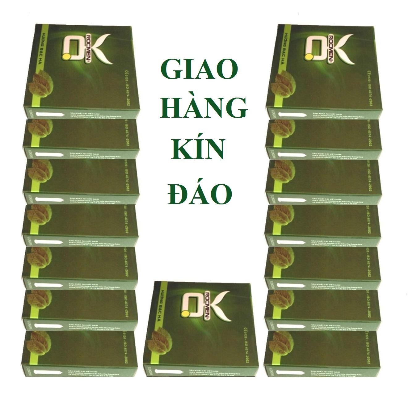 [HCM]Bộ 15 hộp Bao cao su Rocmen bạc hà mát lạnh - cho cảm giác thăng hoa ( 45 cái)