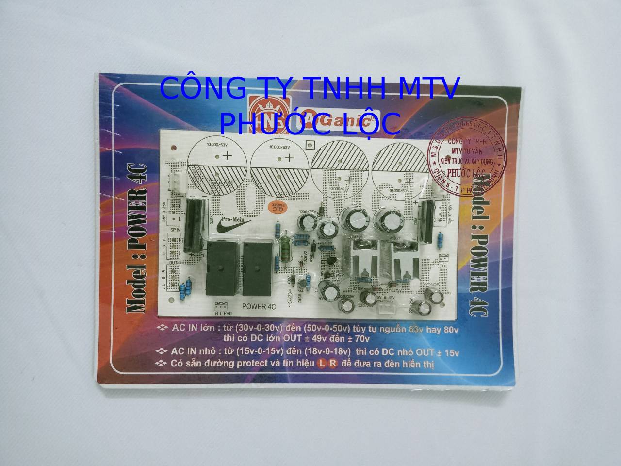 Mạch nguồn 4 tụ: power 4c