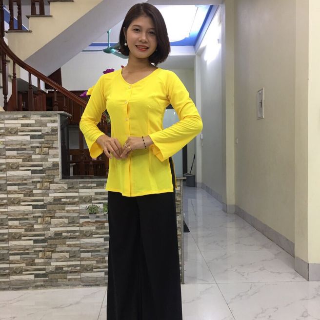 áo bà ba may sẵn vải lụa