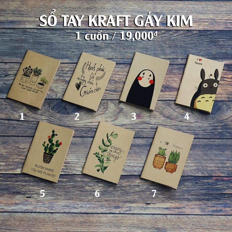 [HCM]Sổ Tay Kraft Mini Gáy Kim