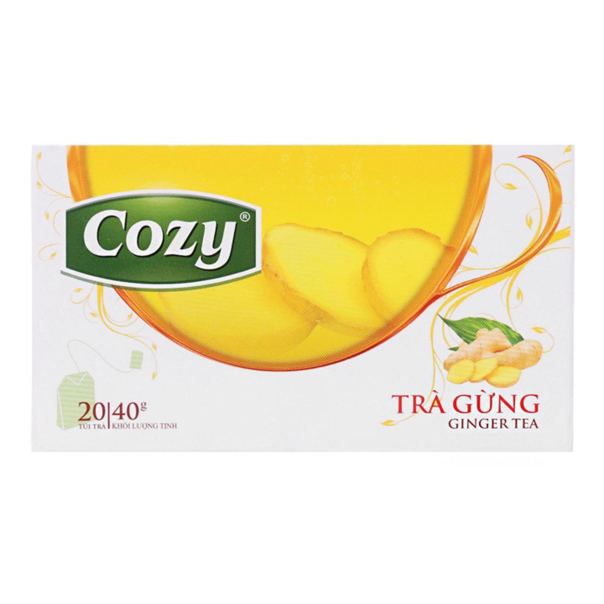 Trà túi lọc cozy gừng 40Gr (20 gói x 2g)