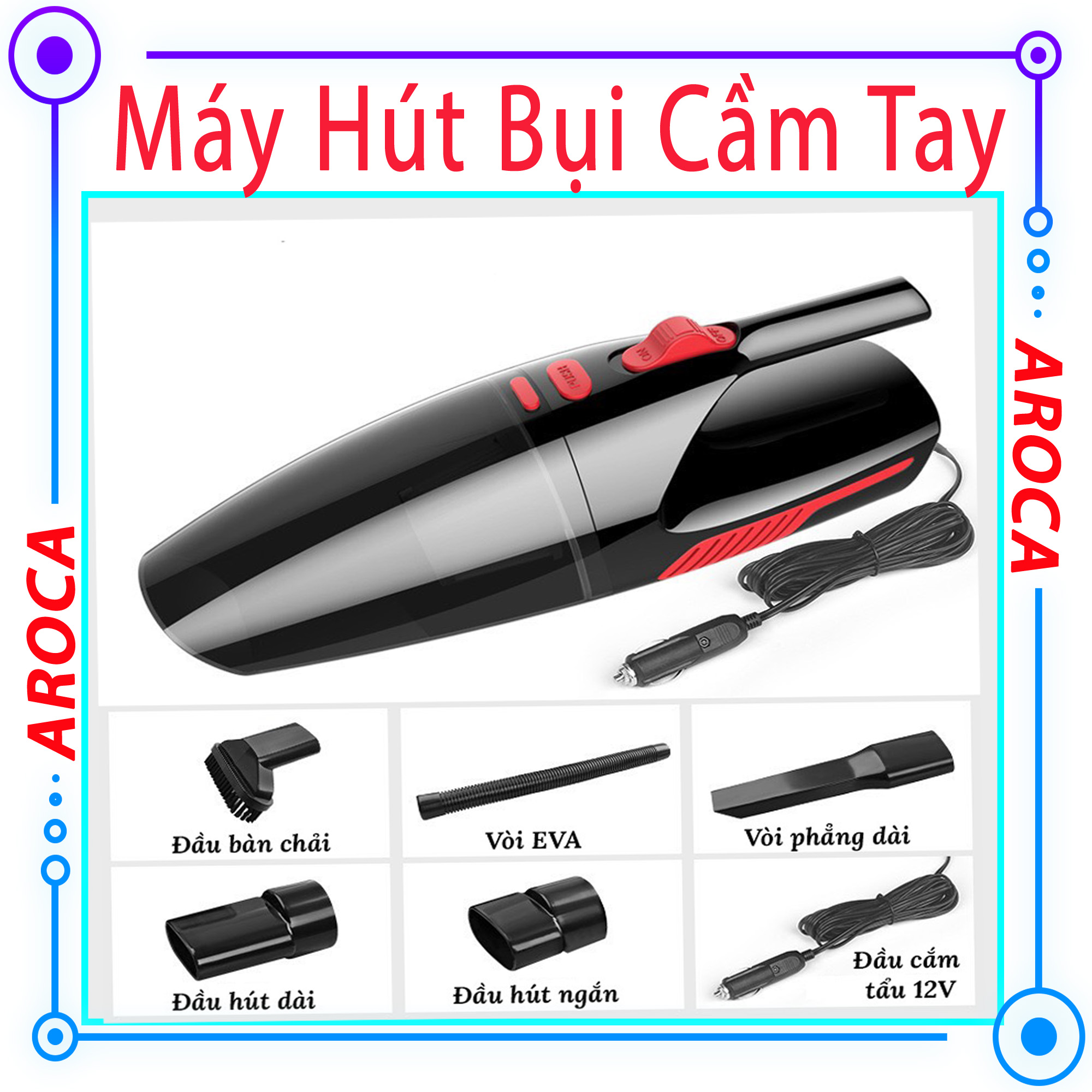 [ Hút Siêu Khoẻ ] Máy hút bụi ô tô cầm tay - Máy hút bụi mini nguồn 12V Bảo Hành 1 năm