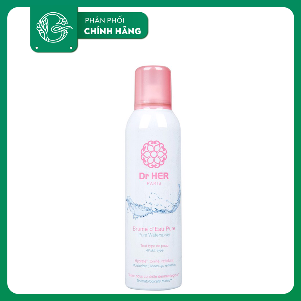 Xịt khoáng cấp ẩm, giữ lâu trôi lớp Make-Up Dr.Her Paris Pure Water Spray 150ml