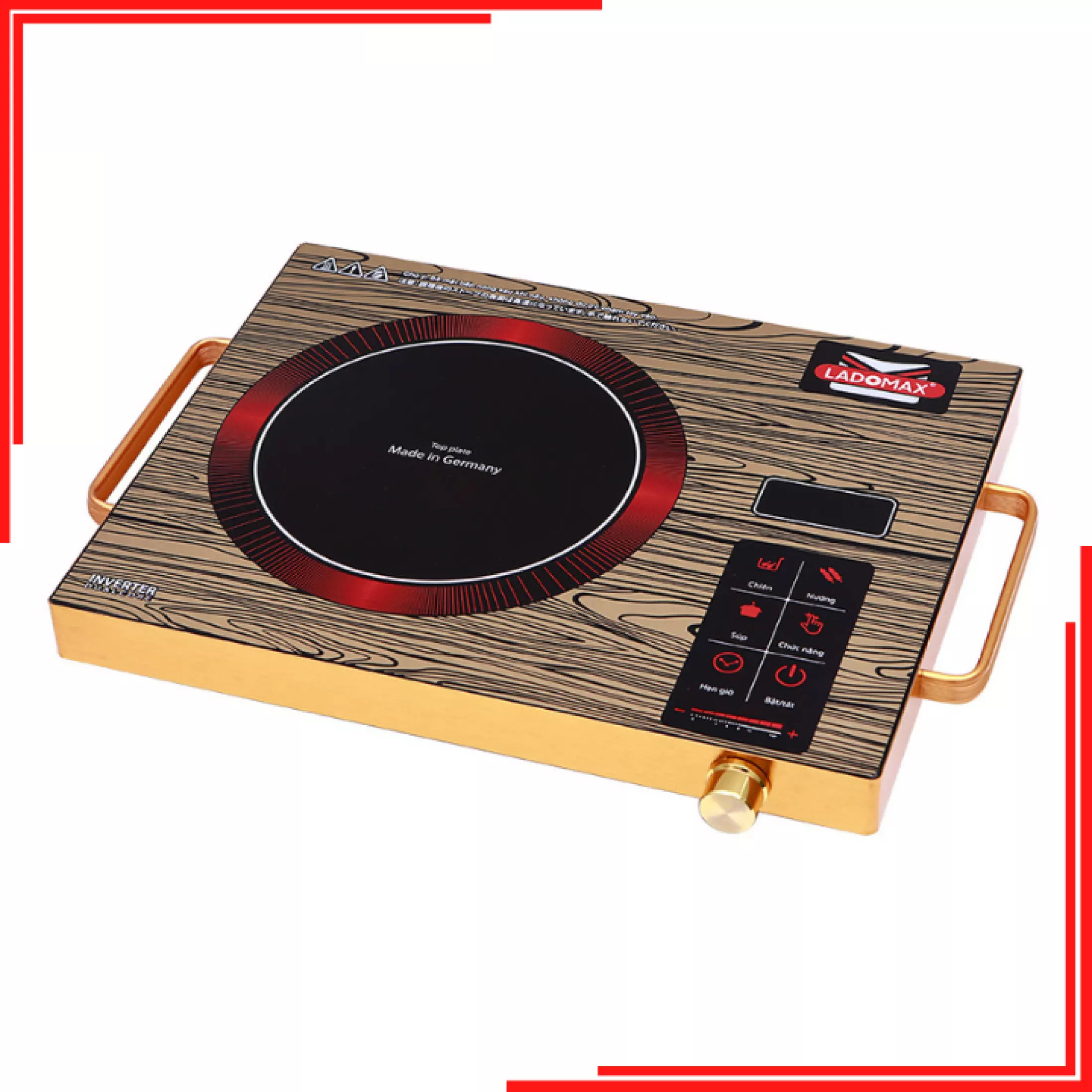 [HOT  2021 ] Bếp Hồng Ngoại LADOMAX HA 666 , Bếp Hồng Ngoại Vân Gỗ Cao Cấp, Mặt Kính Cường Lực, Công Suất 2200w, Cảm Ứng Kèm Núm Xoay,Tự Ngắt Khi Bếp Nóng Quá Tải, Vệ Sinh Đơn Giản, Không Kén Nồi, Nhiều Chế Độ Nấu Đa Năng