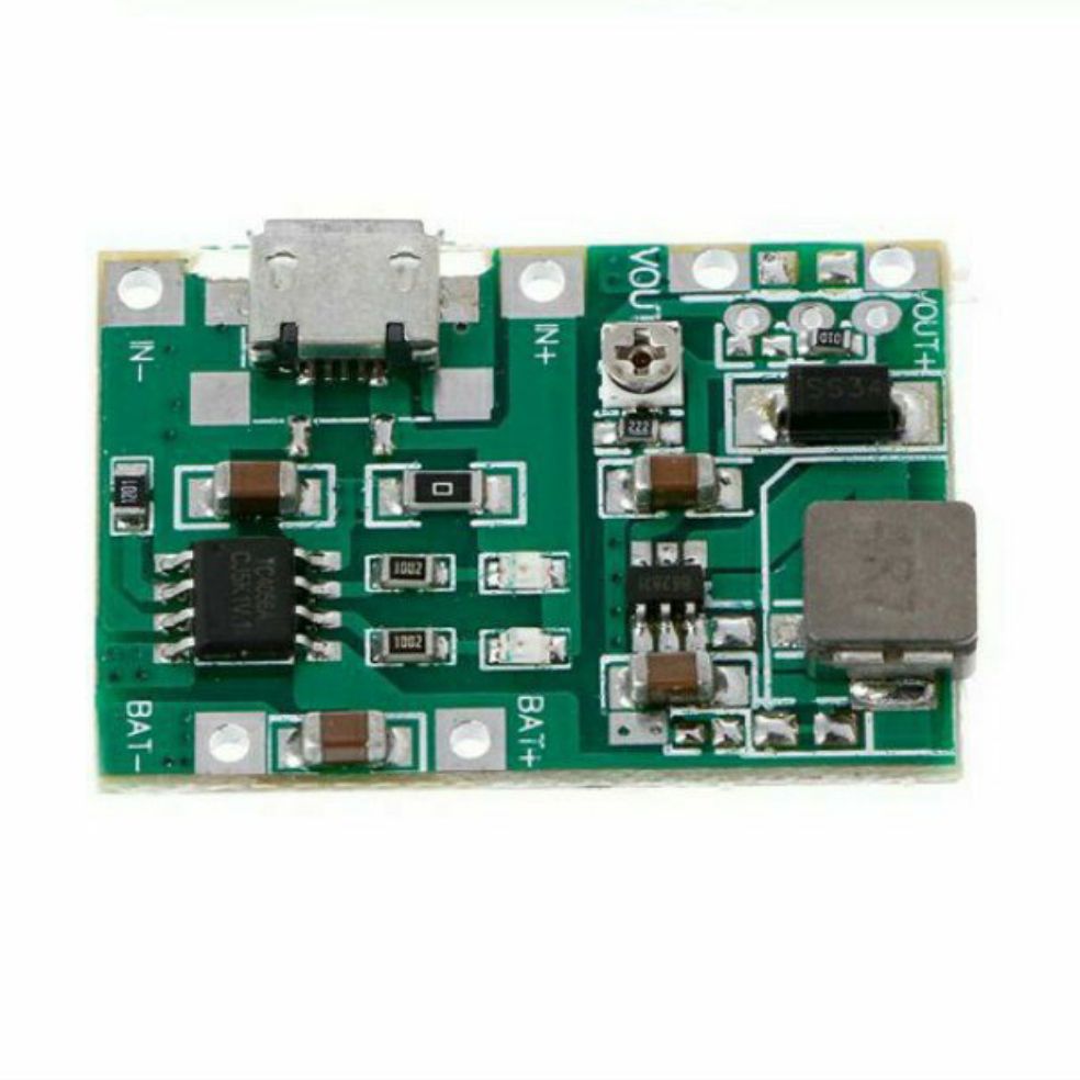 mạch sạc pin lion 3.7v tích hợp tăng áp 4-27 v