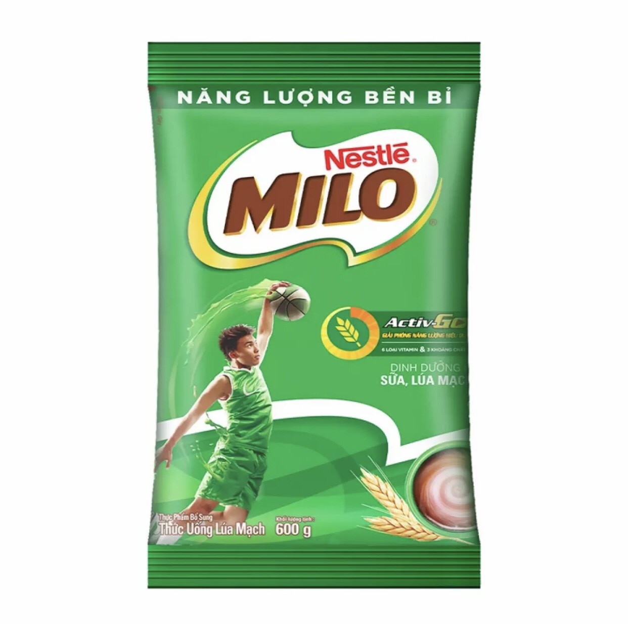 Bột Milo Nestle nguyên chất dạng bịch 600gr - bột milo milo dầm