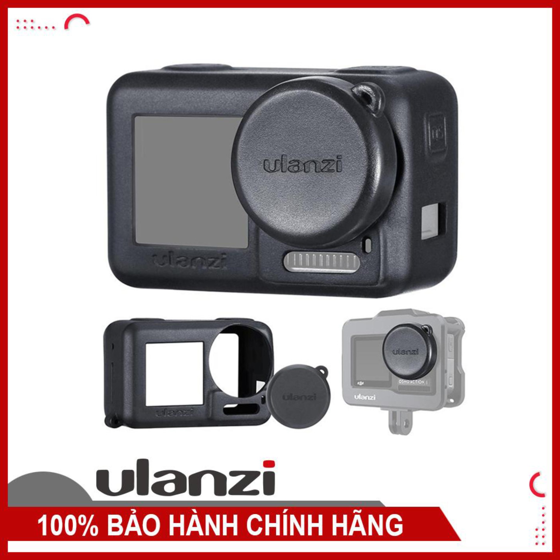 Vỏ bảo vệ kèm nắp ống kính cho dji osmo action - ulanzi oa-3