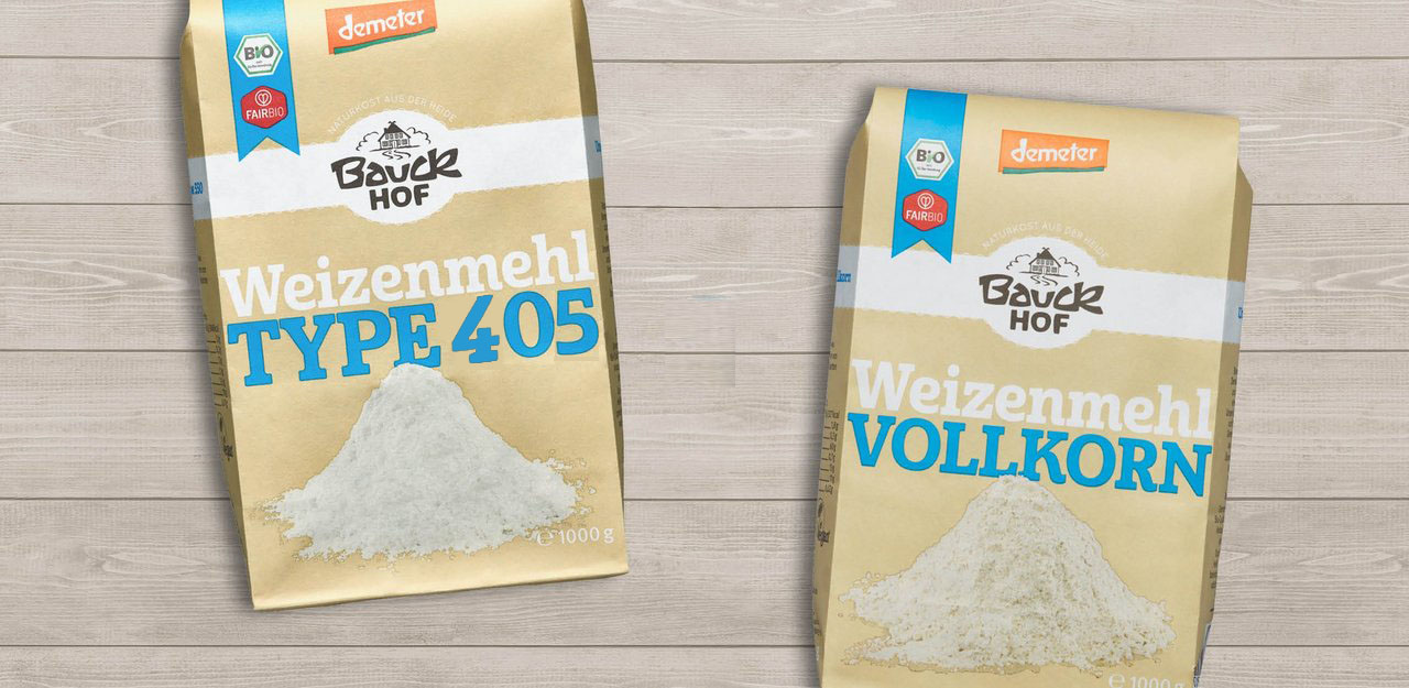 Bột mì hữu cơ bauck hof nguyên cám/ đa dụng @hàng-đức vollkorn/type-405-weizenmehl demeter-organic-flour