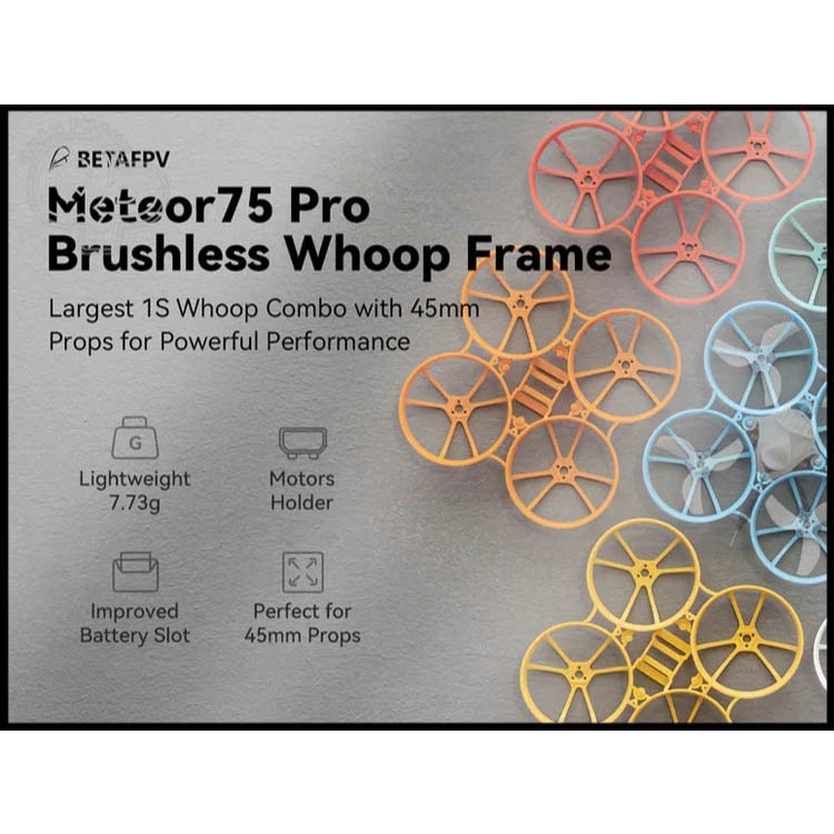 BETAFPV Meteor75 Pro 1S Micro Brushless Whoop Frame