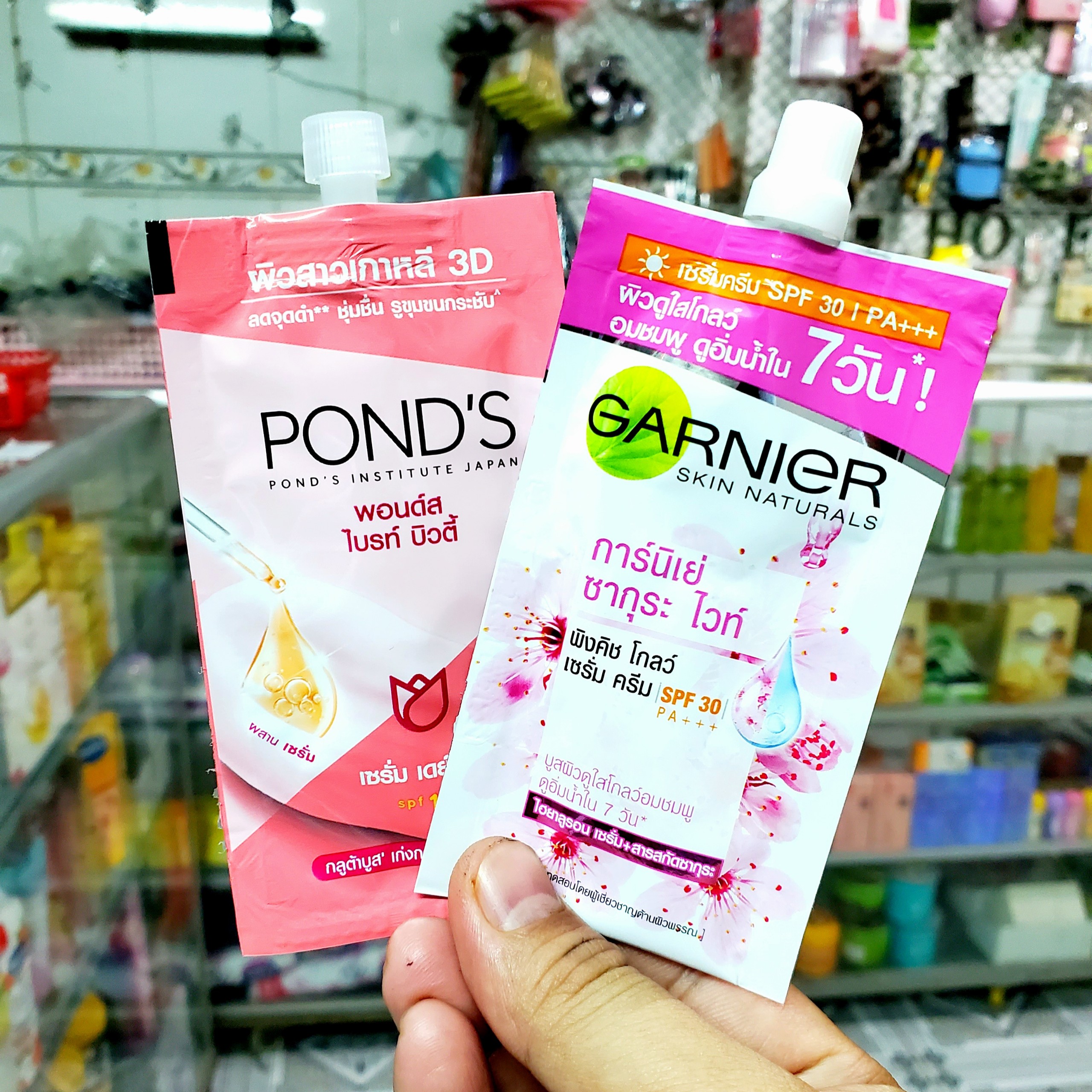 Combo 2 tuýp kem Pond + Garnier dưỡng da mặt hoặc trộn kem body hiệu quả