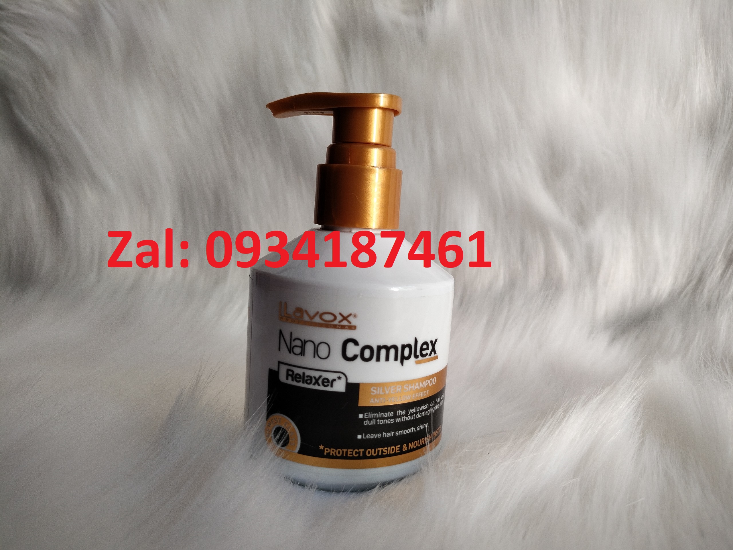 Gội khử vàng sau khi tẩy tóc nano complex Lavox