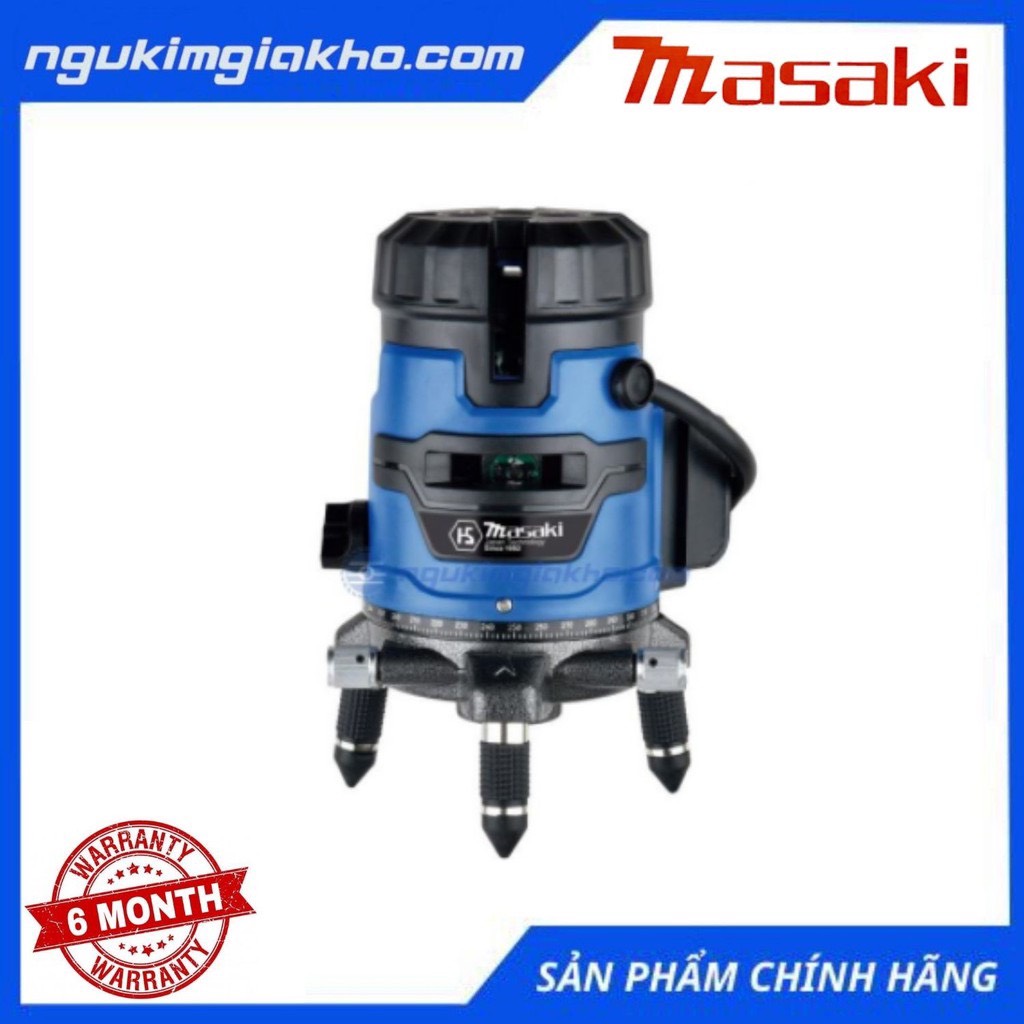 Máy cân mực laser 5 tia masaki - msk 333 pin lớn, tia siêu sáng, tặng kèm chân máy