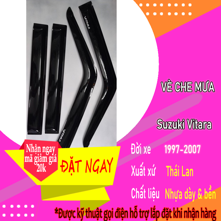 VÈ CHE MƯA ĐEN THÁI LAN chuyên dành cho các dòng xe Suzuki Vitara 1997-2007 dễ dàng lắp đặt