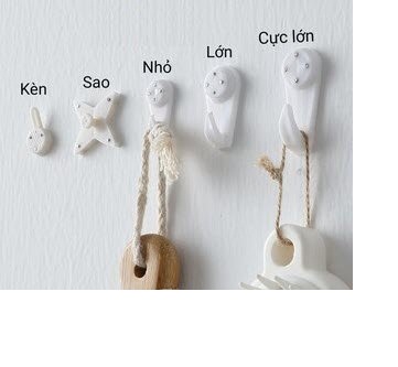 Bộ Móc treo đa năng treo tường đóng đinh ghim tiện dụng, nhỏ gọn, chắc chắn, thẩm mỹ cao