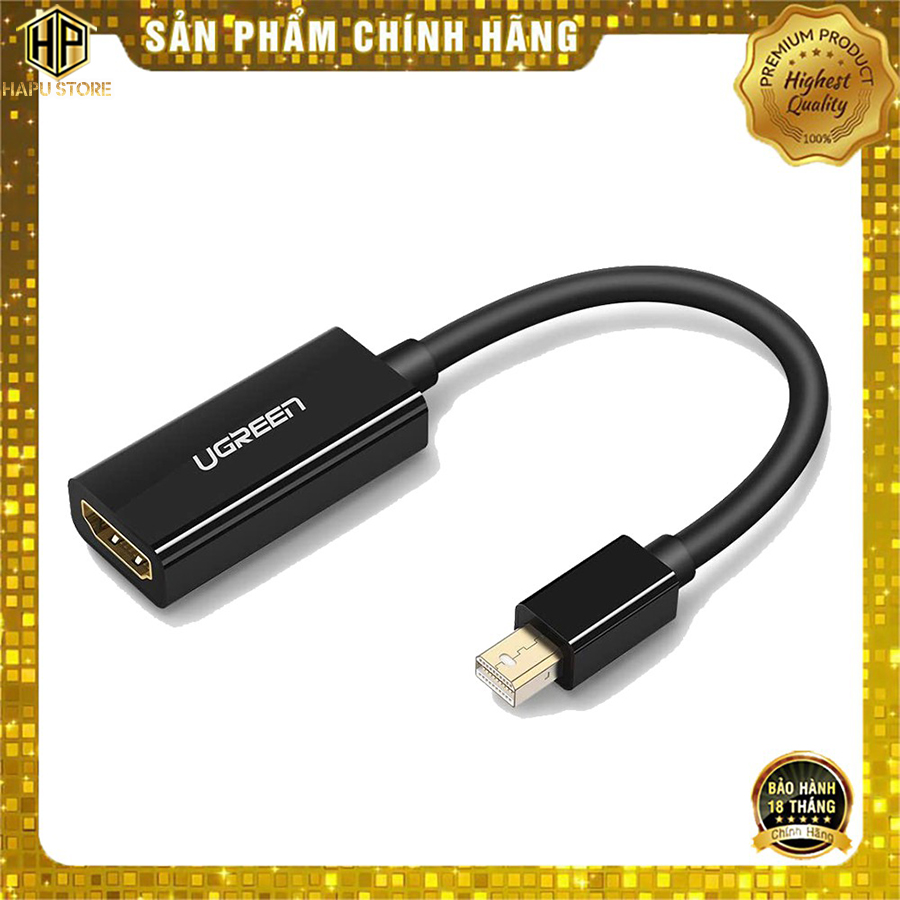 Cáp mini displayport sang hdmi ugreen 10461 độ phân giải full hd - hapustore