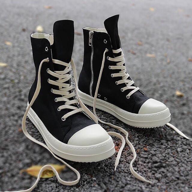Giầy Nam Cao Cổ Sneaker Rick owen Xịn sò hot trends 2019 Thời Trang Trẻ (Grab Store)