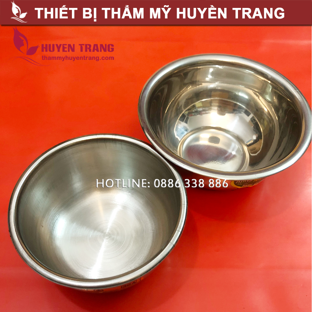 Bát Inox Trong Bộ Khay Hộp Inox Dụng Cụ Spa, Y Tế, Thẩm Mỹ Viện Huyền Trang NANOCEE