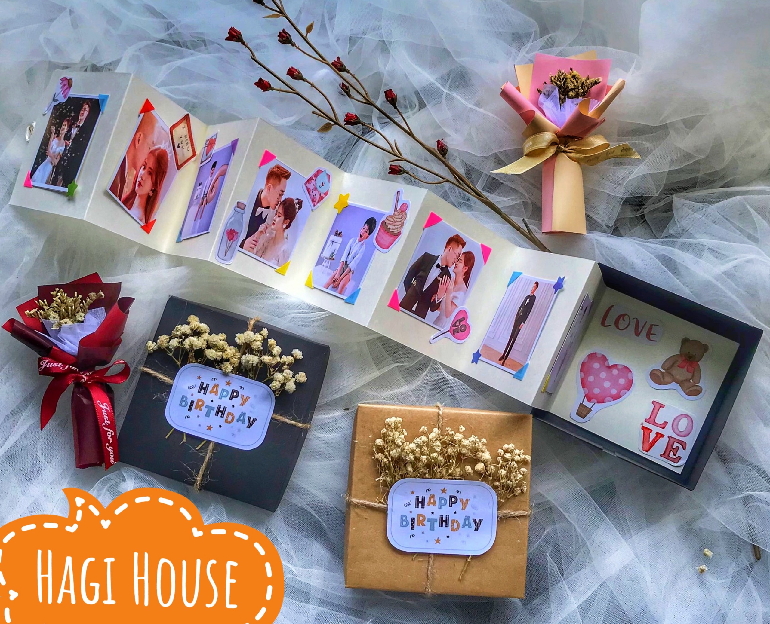 Hộp dán ảnh, hộp quà tặng handmade sáng tạo, món quà ý nghĩa cho bạn gái