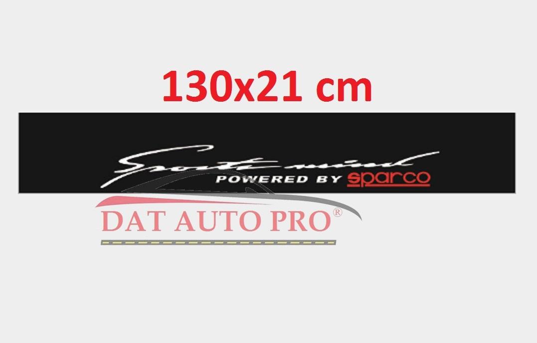 Tem dán sport mind by SPARCO che nắng kính trước OTO.