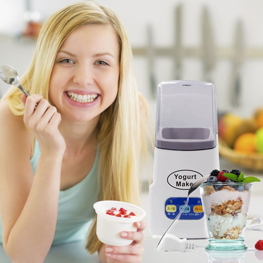 Máy làm sữa chua Nhật Bản Yogurt Maker 3 nút điều chỉnh, máy ủ sữa chua Nhật Bản - Máy làm sữa chua