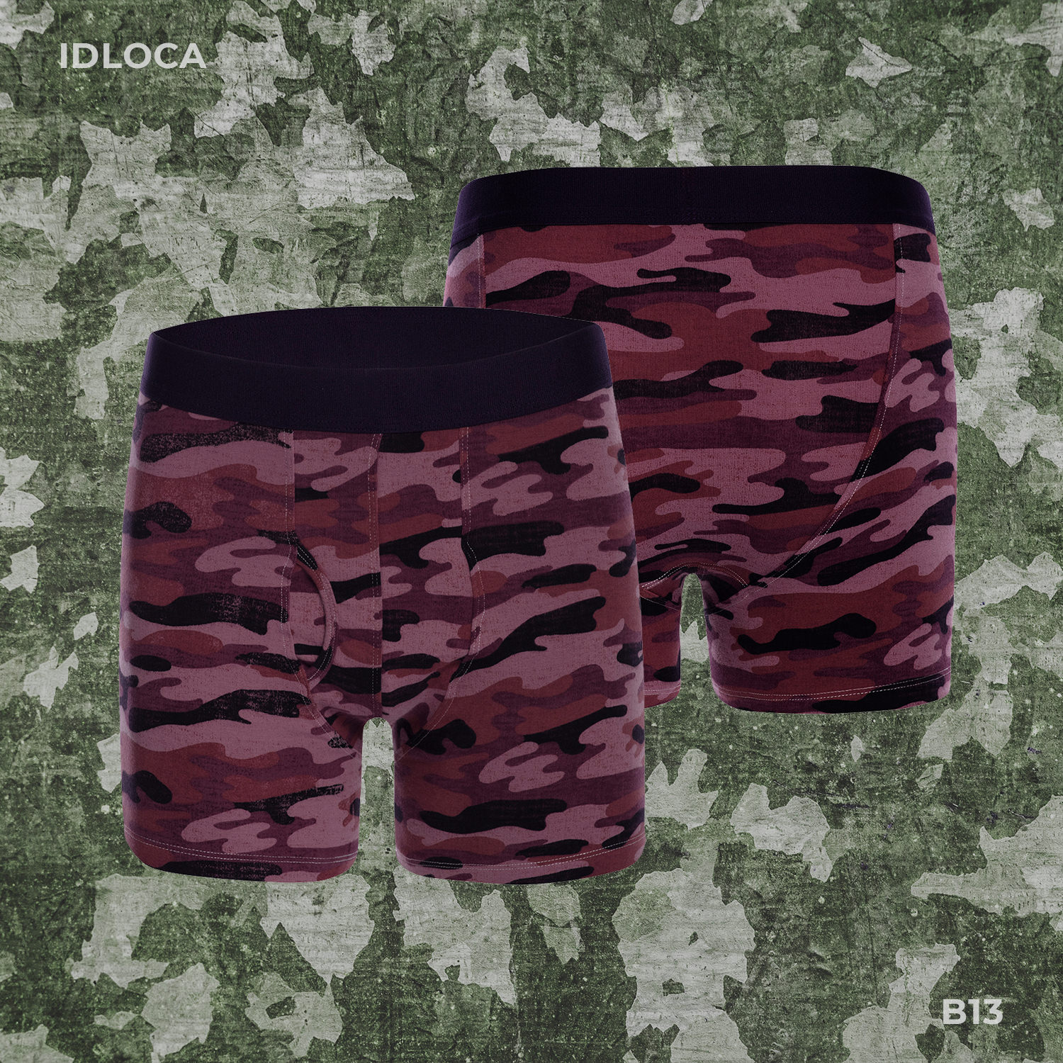 Quần boxer the red camo màu đỏ - họa tiết rằn ri