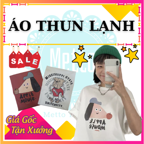 Áo thun cotton, áo thun unisex tay lỡ