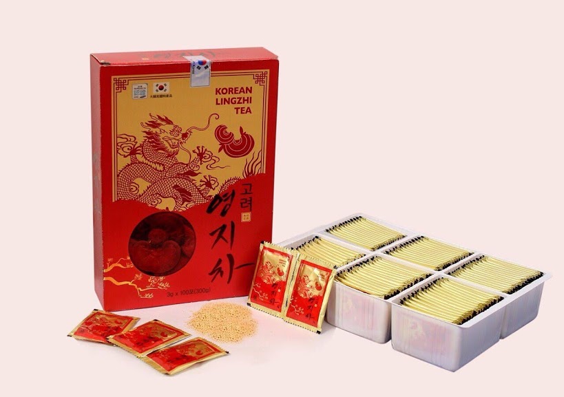 Trà nấm linh chi,hồng sâm đỏ Hàn Quốc