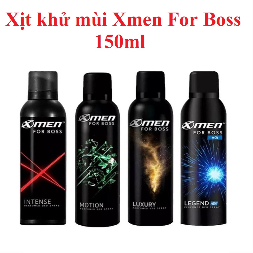 Xịt khử mùi X-Men For Boss Luxury - Mùi hương sang trọng tinh tế 150ml