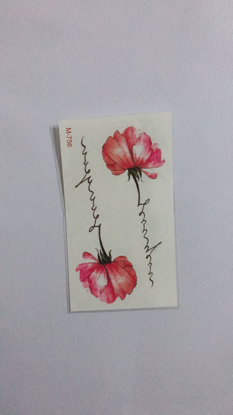 Combo 6 tấm hình xăm dán tattoo hoa màu10x6cm