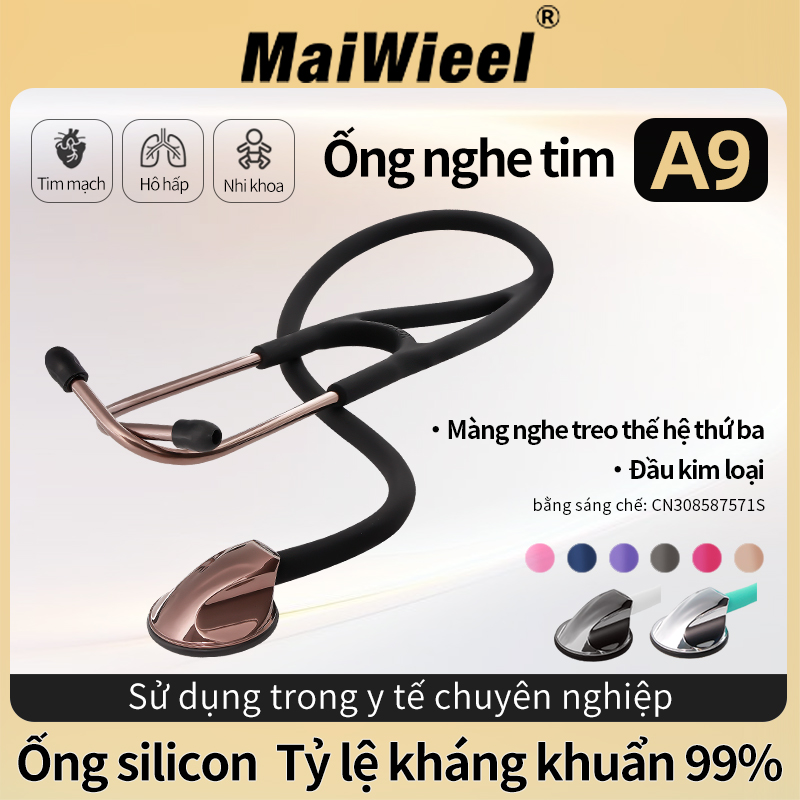 Ống nghe cấp độ Master MaiWieel Loại đầu đơn Nhạy Âm Cao, Nhẹ Dành Cho Bác Sĩ Y Tá, Sinh Viên Y Khoa Thiết Bị Y Tế Chính Hãng A9