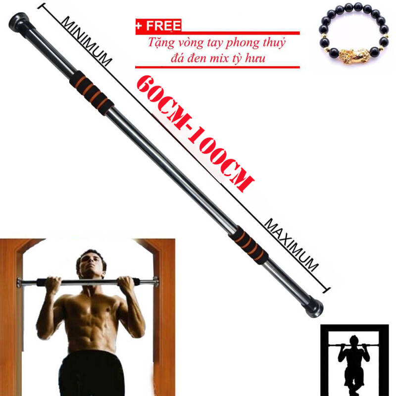Xà đơn gắn cửa treo tường đa năng  60-100cm - Xà đơn treo tường gắn cửa độ dài tùy chỉnh, dụng cụ tập gym tại nhà, xà đơn gắn cửa + Tặng  kèm vòng tay phong thủy