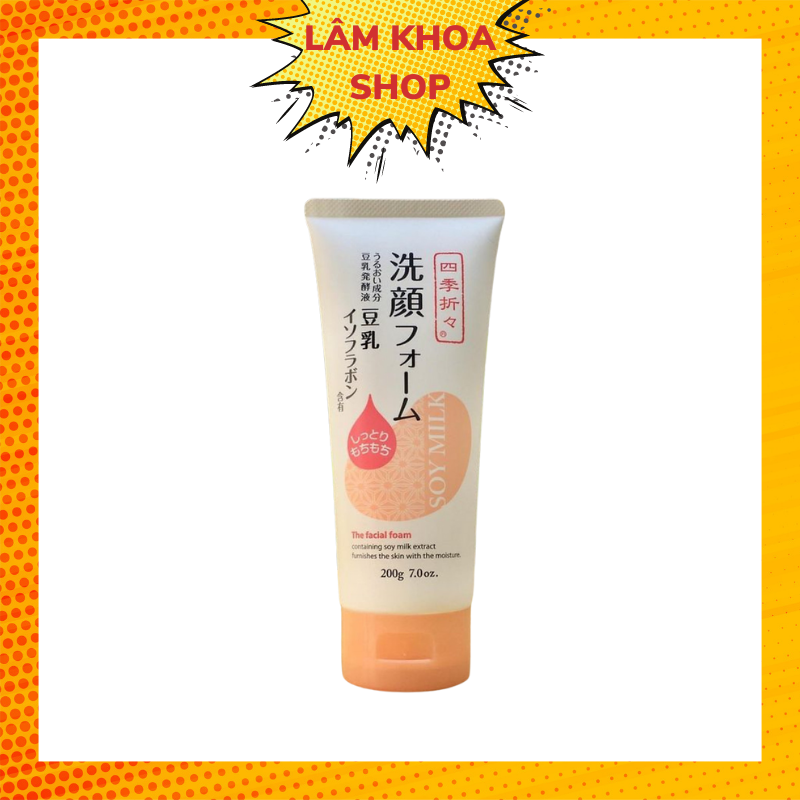 Sữa rửa mặt sữa đậu nành soy milk the facial foam 200g nhật bản