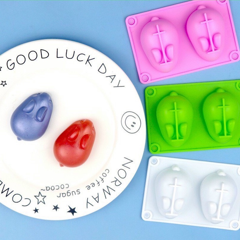 Khuôn silicon làm bánh pudding, làm thạch, đậu hũ hình heo và thỏ 𝐂𝟕𝟓