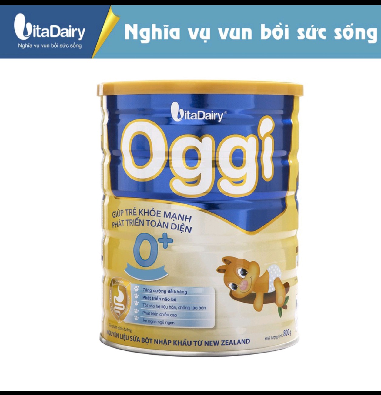 Sữa bột oggi 0+ 800g date mới