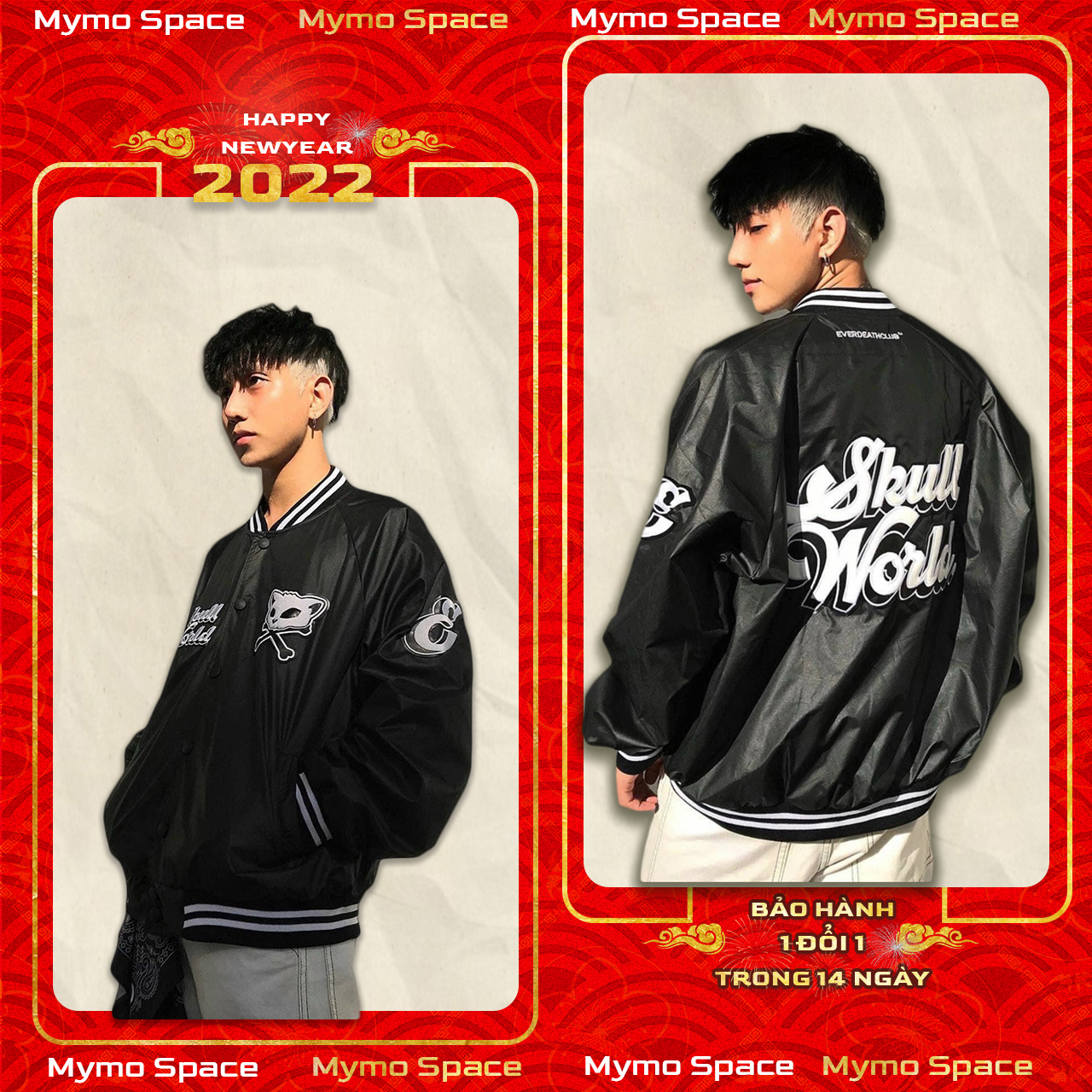 [FULLTAG CHÍNH HÃNG] Áo Khoác Dù BOMBER SKULL WORLD | VẢI DÙ 2 LỚP DÀY DẶN | CHUẨN CAO CẤP 1:1 LOCAL BRAND