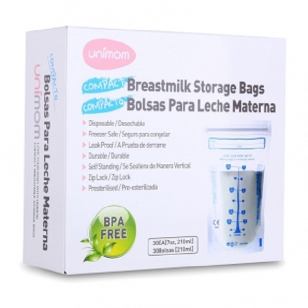 Bộ 10 túi đựng sữa mẹ unimom compact um870350 không có bpa 210ml