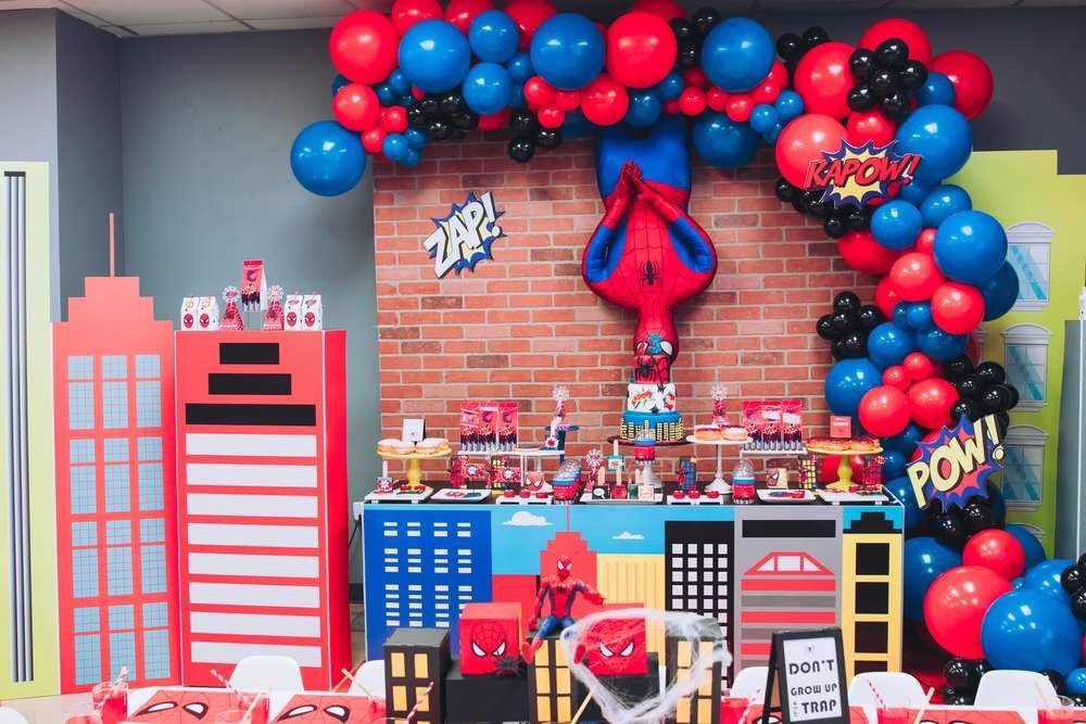 Bộ bong bóng trang trí spiderman set batn14