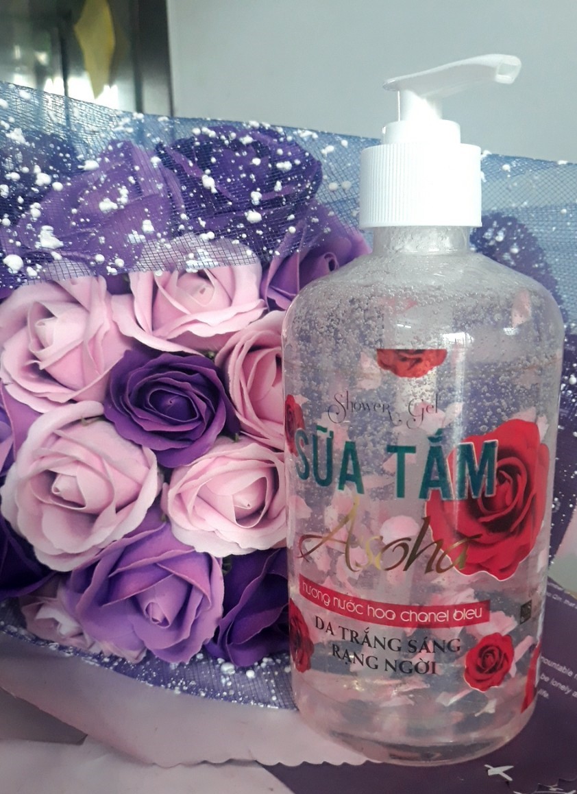 [HCM]Sữa Tắm Gel Cánh Hoa Hồng ASOHA Hương Nước Hoa Bleu